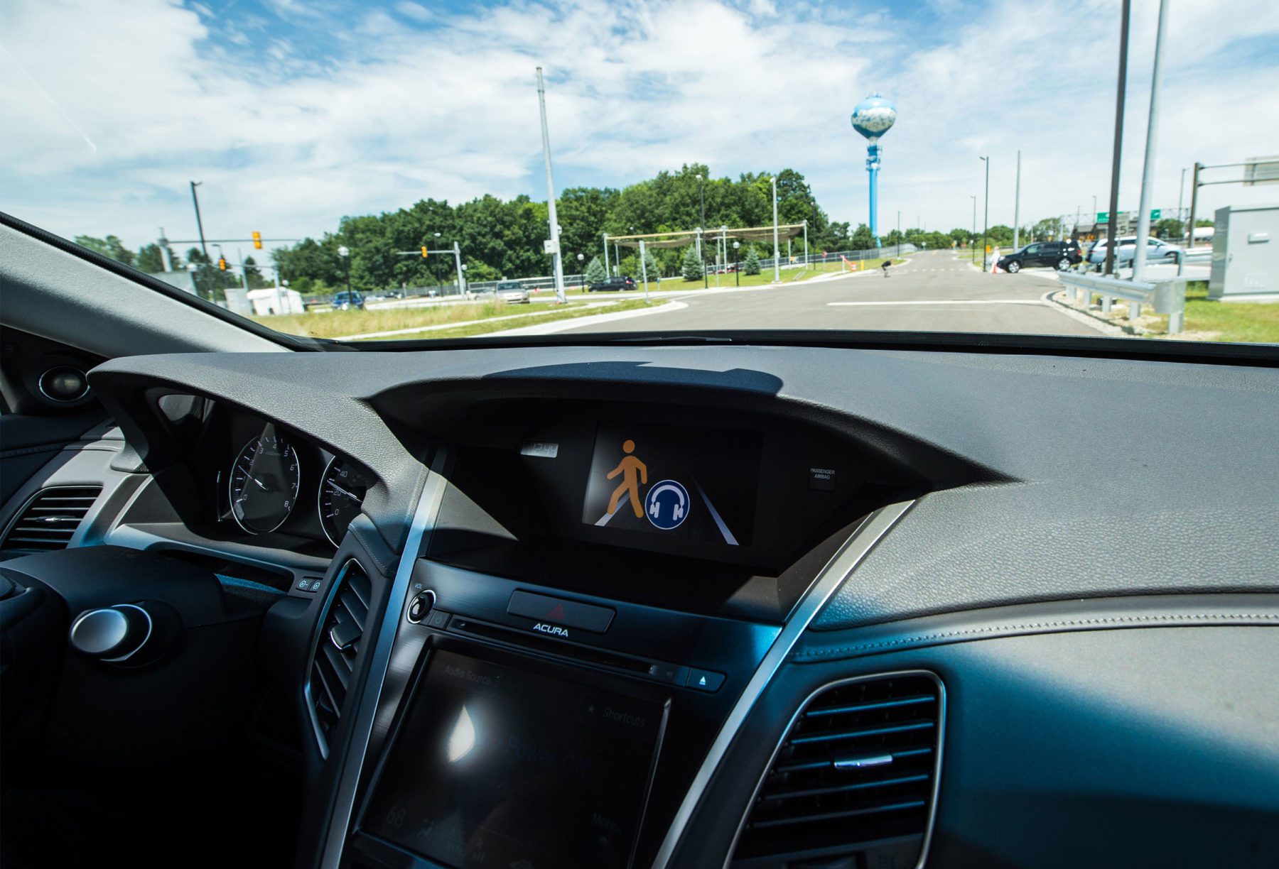 Dashboard of self-driving vehicle at M city test facility