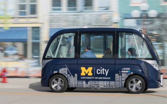 Driverless shuttle introduced at Mcity