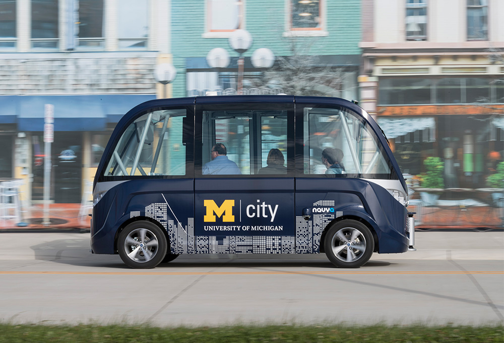 M city Navya driverless shuttle