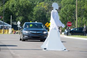 M city test facility with fake pedestrian