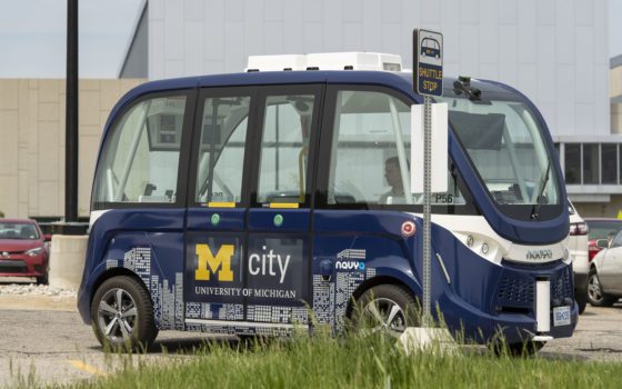 Mcity Driverless Shuttle launches on U-M’s North Campus