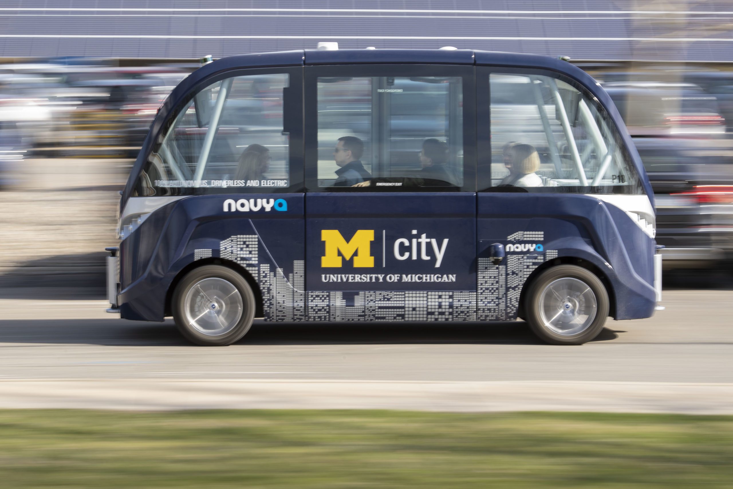Mcity Driverless Shuttle in Action