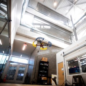 Drone in research lab at ford Robotics Building