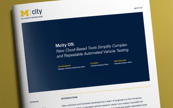 New Mcity OS tools make it easy to create, execute, and repeat AV test scenarios at Mcity Test Facility or other test sites