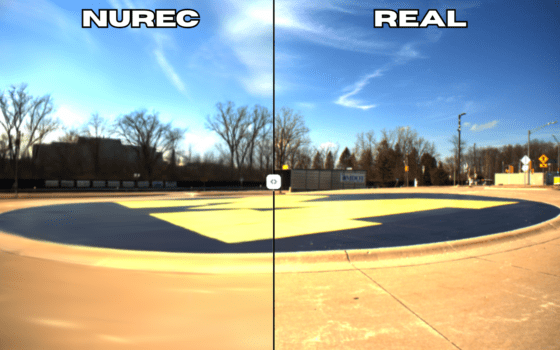 Photo-realistic 3D models of the Mcity Test Facility created using NVIDIA Omniverse NuRec